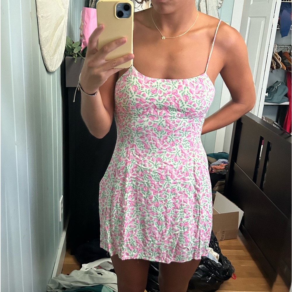 Zara flower mini dress.